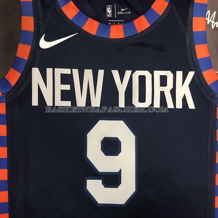 Maillot New York Knicks Rj Barrett NO 9 Ville Edition 2019-20 Bleu
